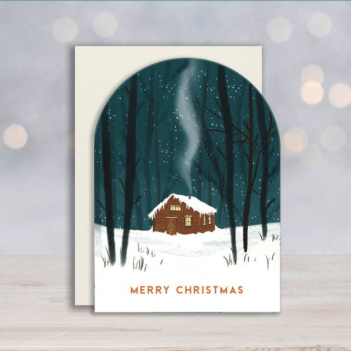 Kaart Merry Christmas | Snowglobe Cabin