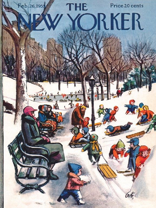 New Yorker Puzzle Company Sledding in The Park Puzzle 500 pieces