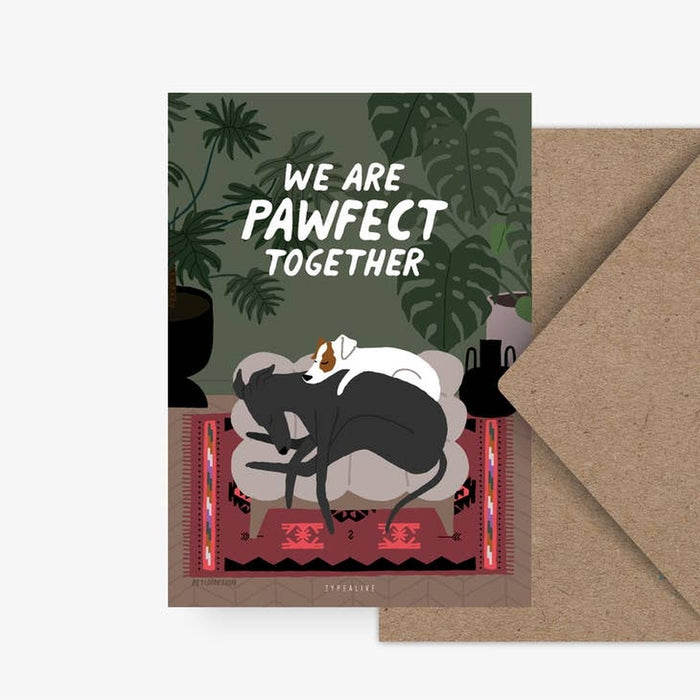 Carte Nous sommes PAWFECT ensemble | Une enveloppe