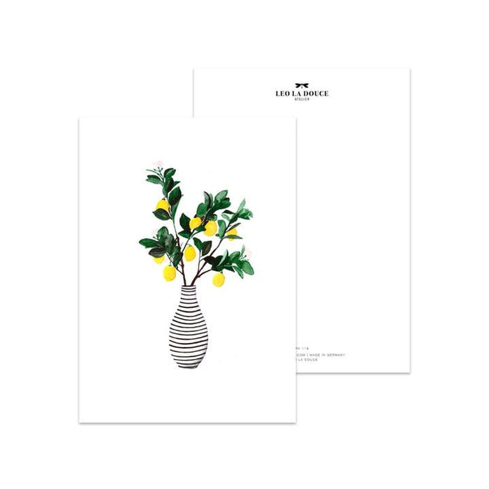 Map lemon vase