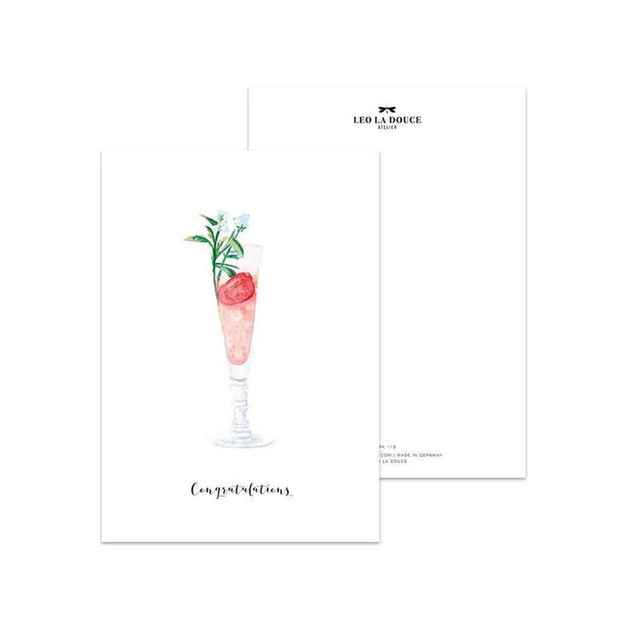 Cocktail des conggratulations de cartes postales | Une enveloppe