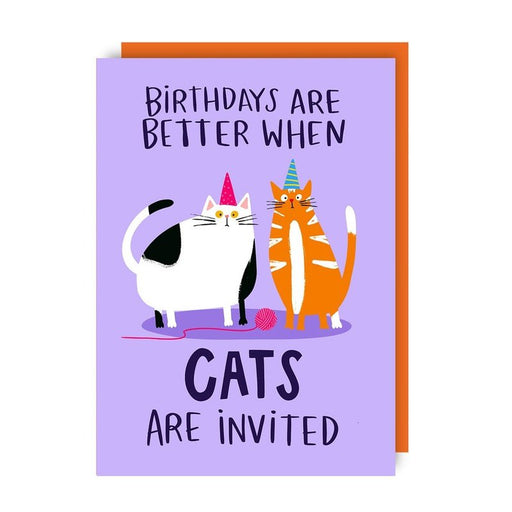 Kaart Birthdays Are Better When Cats Are Invited Krossproducts | De online winkel voor hebbedingetjes