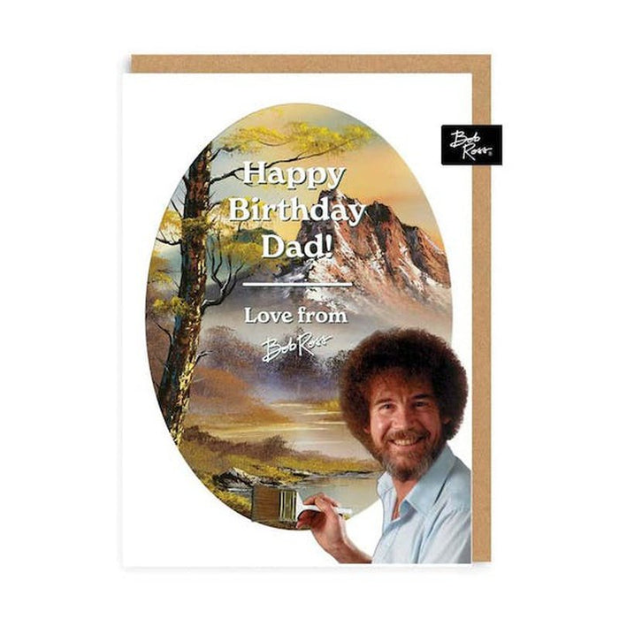 Kaart Happy Birthday Dad! | Bob Ross Krossproducts | De online winkel voor hebbedingetjes