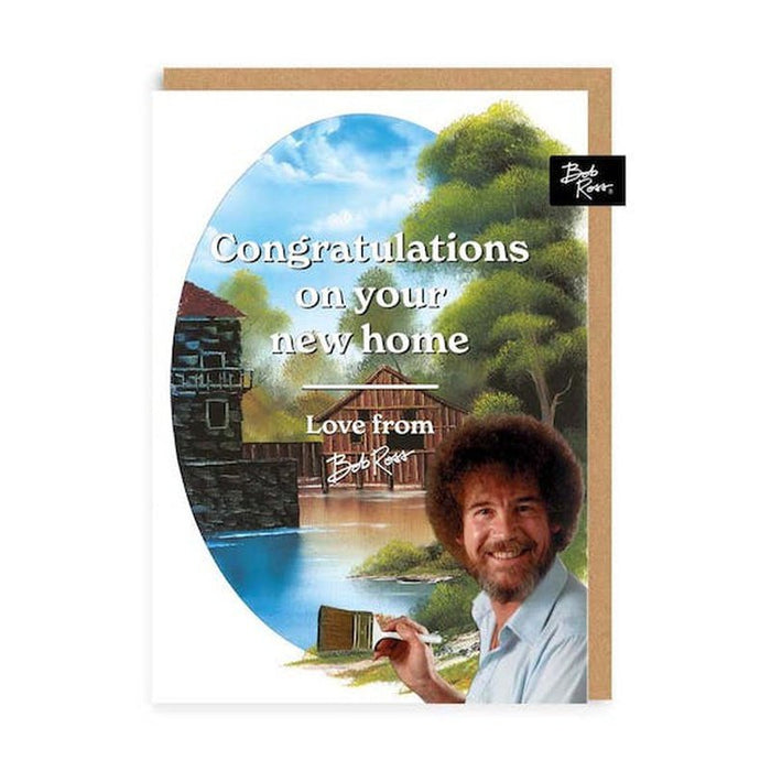 Kaart Congratulations On Your New Home | Bob Ross Krossproducts | De online winkel voor hebbedingetjes