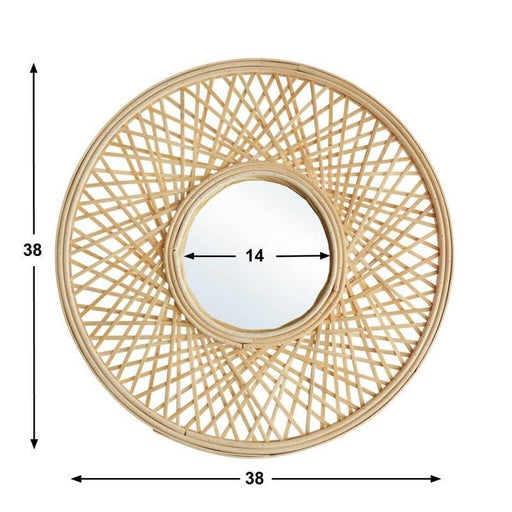 Spiegel Ubud Natural 38x38x2 Krossproducts | De online winkel voor hebbedingetjes