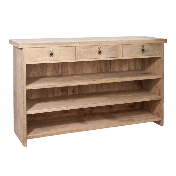 J-LINE BAR 3LADE+3SCHAP HOUT NAT 180.5x55x104.5cm Krossproducts | De online winkel voor hebbedingetjes