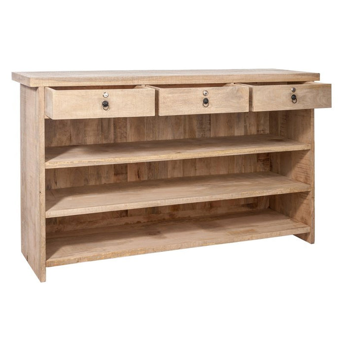 J-LINE BAR 3LADE+3SCHAP HOUT NAT 180.5x55x104.5cm Krossproducts | De online winkel voor hebbedingetjes