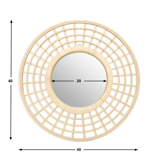 Spiegel Paros Rond Natural 40x40x2 Krossproducts | De online winkel voor hebbedingetjes