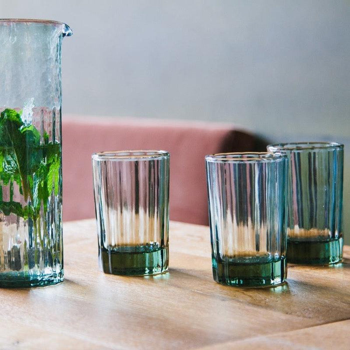 Brût | Homeware Reed Water Glas 20 CL Smokey Green, set van 6 Krossproducts | De online winkel voor hebbedingetjes