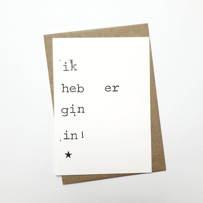 Kaart Ik heb er gin in! Krossproducts | De online winkel voor hebbedingetjes