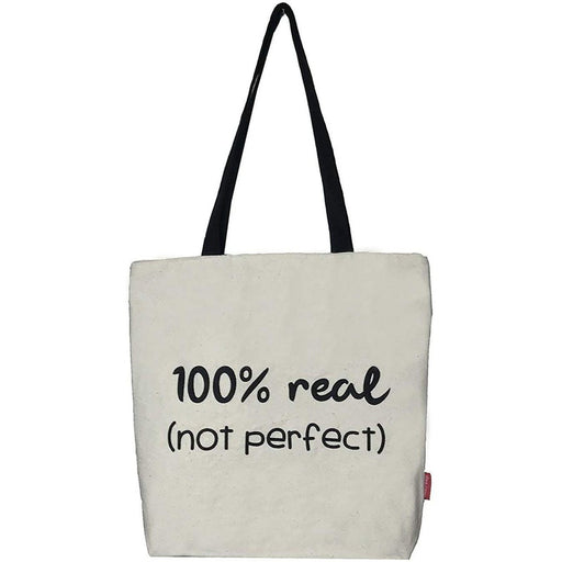 Stevige Boodschappentas Naturel "100% Real Not Perfect" Krossproducts | De online winkel voor hebbedingetjes