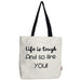 Stevige Boodschappentas Naturel Life is Tough and So Are You Krossproducts | De online winkel voor hebbedingetjes