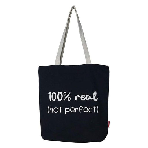 Stevige Boodschappentas Zwart 100% Real Not Perfect Krossproducts | De online winkel voor hebbedingetjes