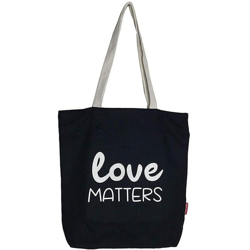 Stevige Boodschappentas Zwart "Love Matters" Krossproducts | De online winkel voor hebbedingetjes