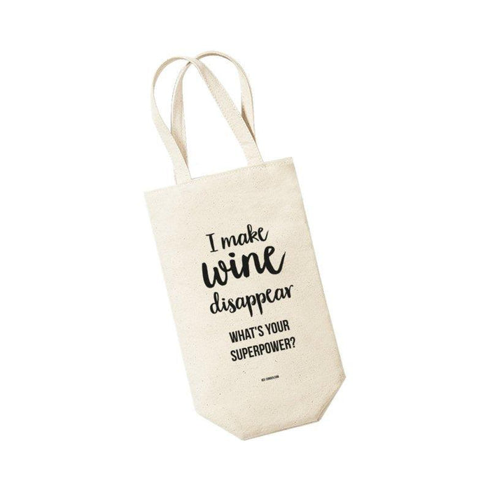 Wijntas naturel 'I make wine disappear. What's your superpower?' Krossproducts | De online winkel voor hebbedingetjes